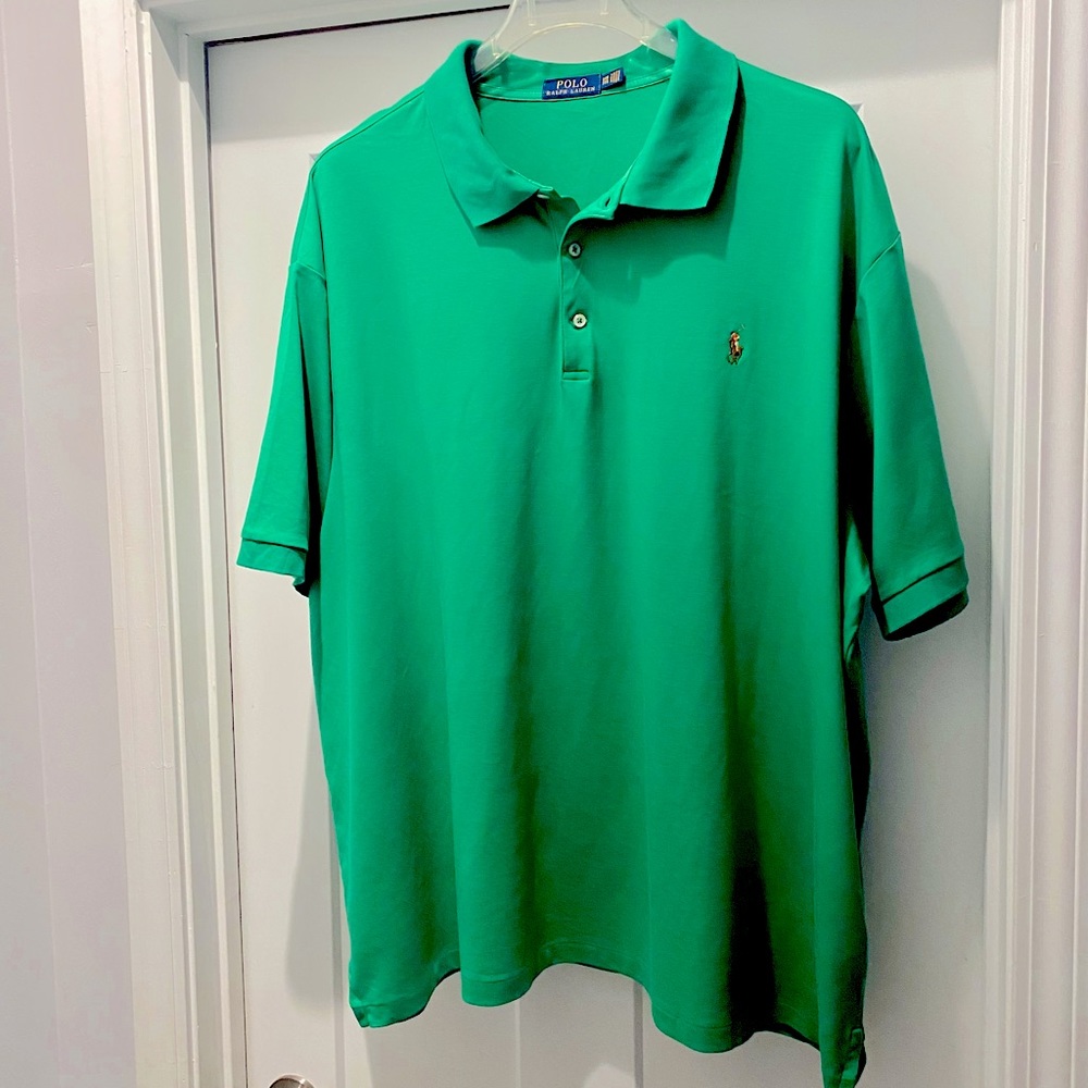 Ralph Lauren Soft Cotton Polo. Golf Green. Men’s 3X Big. Never worn.